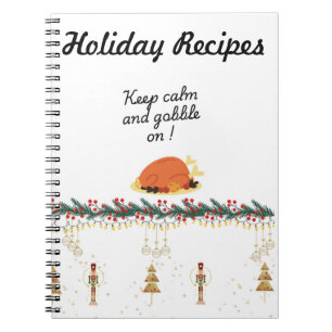 Holiday recipes spiral notebook