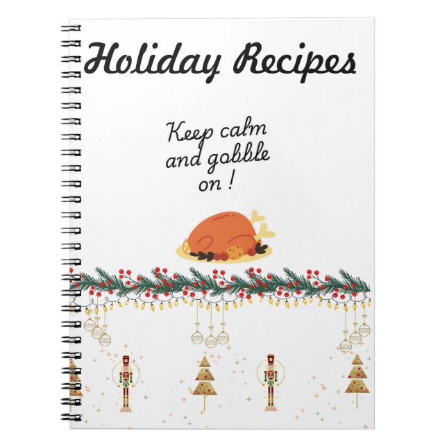 Holiday recipes spiral notebook (Front)