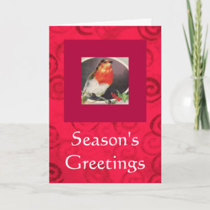 Holiday Red Bird Christmas card