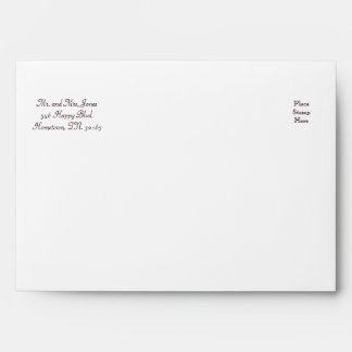 Holiday Red Flowers 2 Envelope