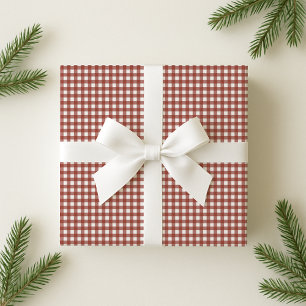 Holiday Red Gingham Wrapping Paper