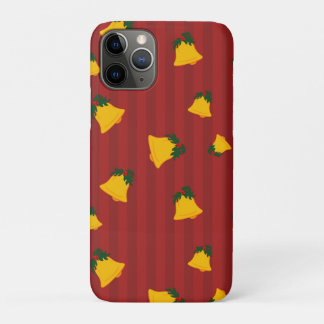 Holiday Red Gold Stripe Bells Christmas Case-Mate iPhone Case