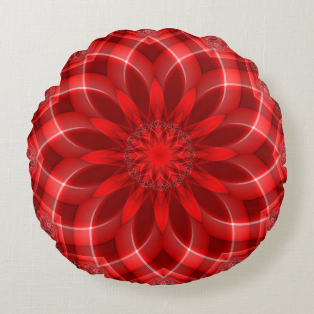 Holiday Red  Round Cushion (Front)