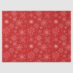 Holiday Red Snowflake Tissue Paper