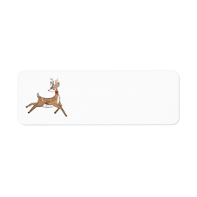 Holiday Reindeer Christmas Labels (Front)