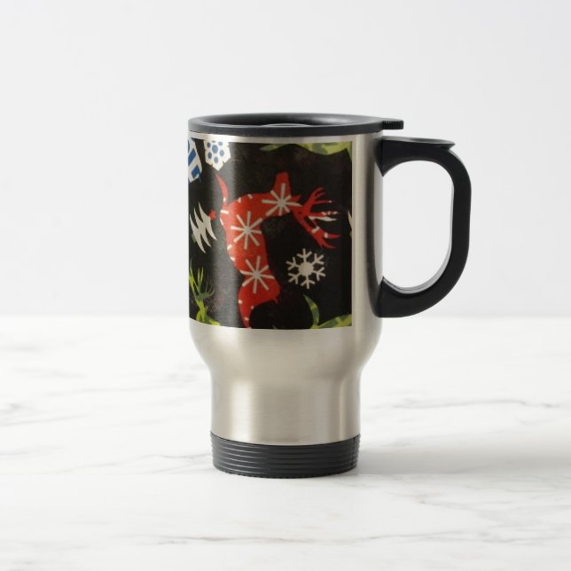 Holiday Reindeer Travel Mug (Right)