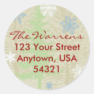 Holiday Return Address Label Template