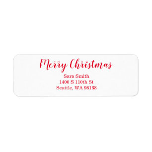 Holiday Return Address Labels