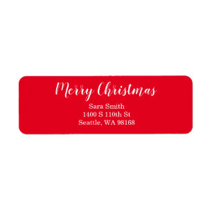 Holiday Return Address Labels