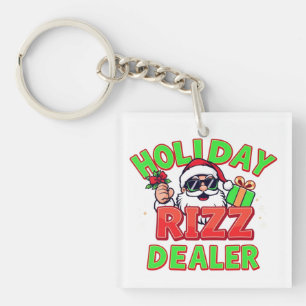 Holiday Rizz Dealer gen alpha meme Christmas Key Ring