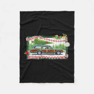 Holiday Road Christmas Tree  Fleece Blanket
