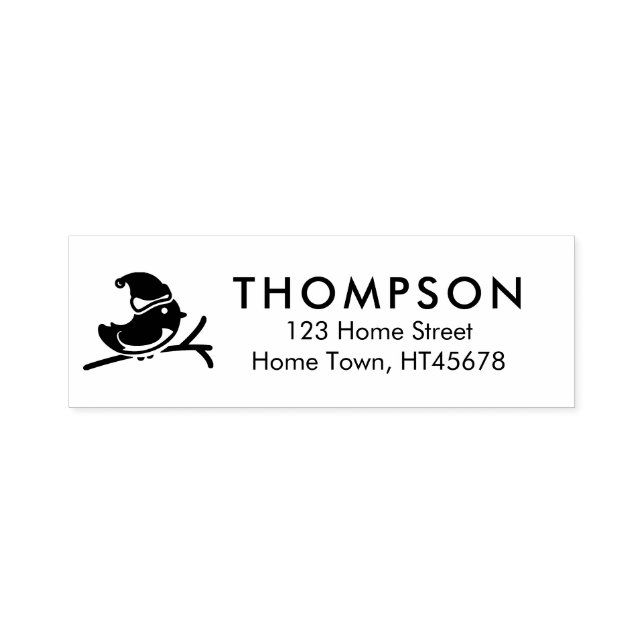 Holiday Robin Return Address Self-inking Stamp (Design)