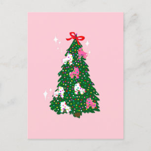 Holiday Roller Skate Ornaments Christmas Tree Postcard