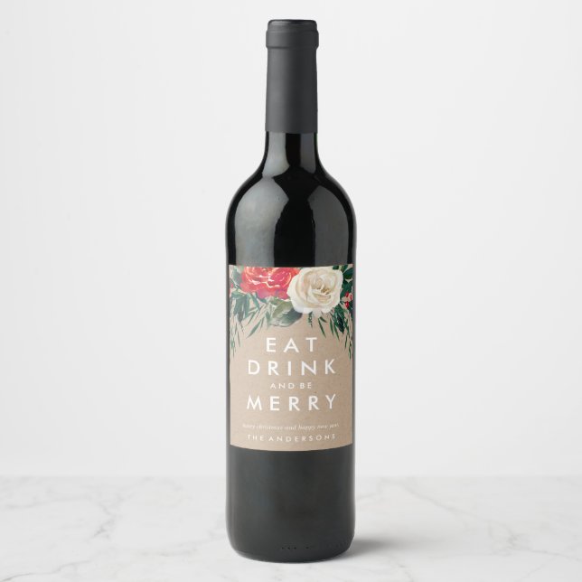 Holiday Rose Wine Label (Front)