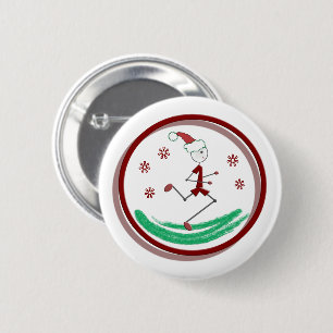 Holiday Runner Guy © 6 Cm Round Badge
