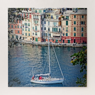 Holiday Sailing to Portofino Italy-20x20-676 pc Jigsaw Puzzle
