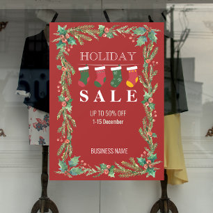 Holiday Sale Christmas Flower Shop Ads