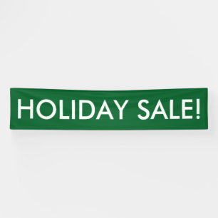 Holiday Sale customisable green white banner
