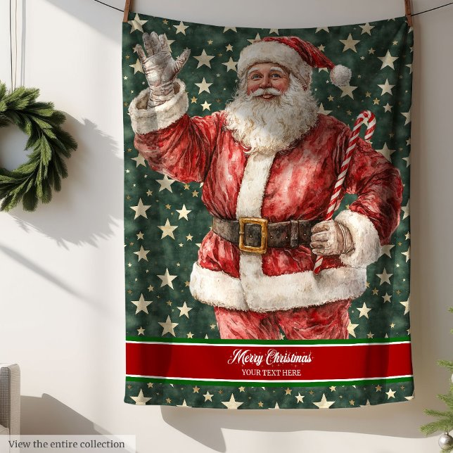 Holiday Santa Blanket in Red and White Style (Holiday Santa Blanket in Red and White Style)