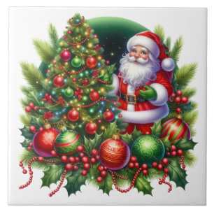Holiday Santa Ceramic Tile