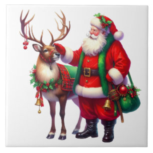 Holiday Santa Ceramic Tile