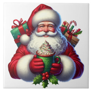 Holiday Santa Ceramic Tile