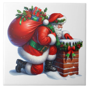 Holiday Santa Ceramic Tile