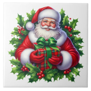 Holiday Santa Ceramic Tile