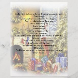 Holiday Santa Letterhead Letter Christmas Business