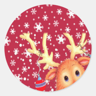 Holiday Santa sticker envelope seal Christmas