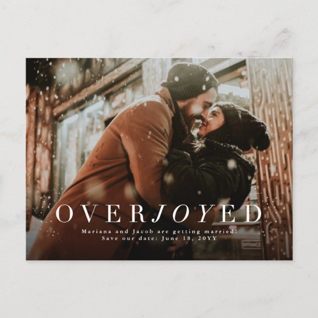 Holiday save the date photo postcard (Front)
