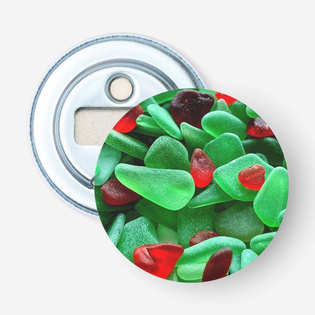 Holiday seaglass bottle opener (Front)