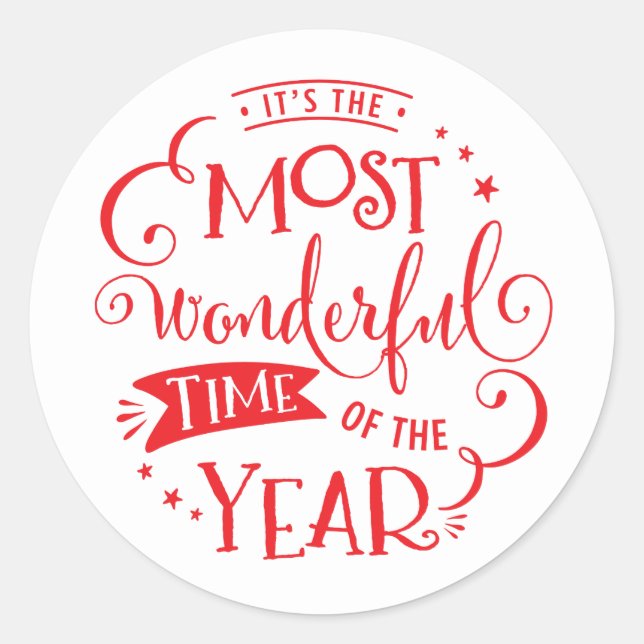 HOLIDAY SEAL the most wonderful time of the year (Front)