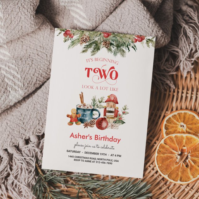 Holiday Season 2nd Birthday  Invitation (Creator Uploaded)