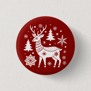 Holiday Season Christmas Theme Gift 3 Cm Round Badge