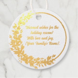 Holiday Season Foil Favour Tag