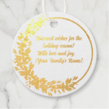 Holiday Season Foil Favour Tag