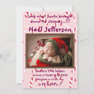 Holiday Season Gender Neutral New Arrival Announcement