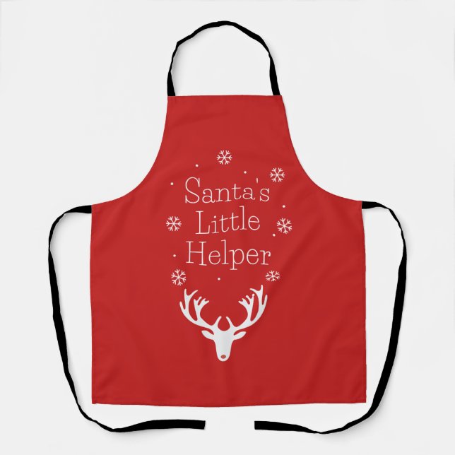 Holiday Season, Merry Christmas, Santa Helper Apron (Front)
