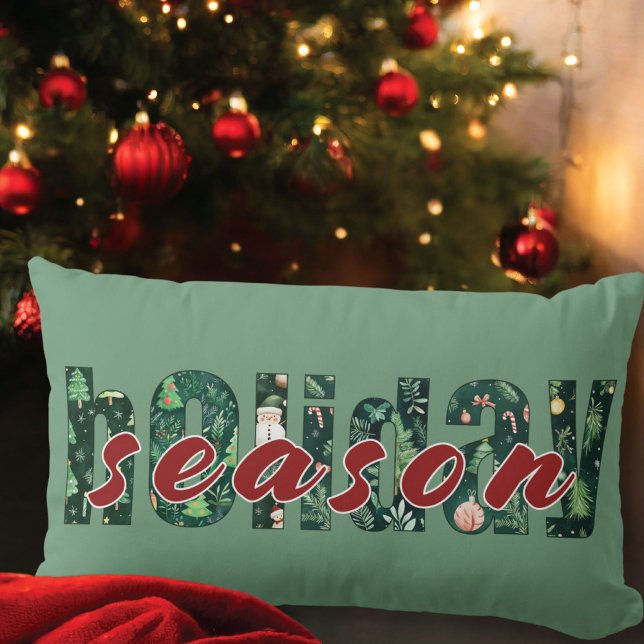 Holiday Season Typography Pillow (Creator Uploaded)
