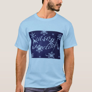 Holiday Season's Greetings Matching Blue Items T-Shirt