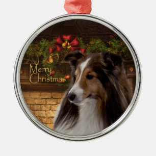Holiday Sheltie Ornament