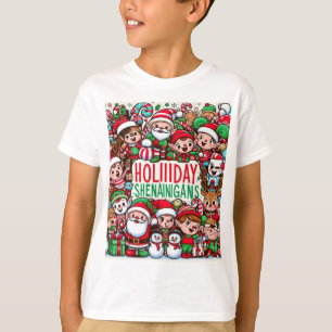 Holiday Shenanigans – Cute Animated Christmas Char T-Shirt