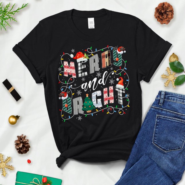 Holiday Shirt- Xmas Party Shirt - Merry and Bright (Creator Uploaded)