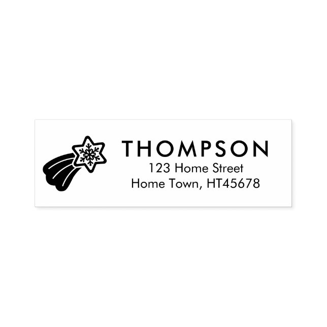 Holiday Shooting Star Return Address Self-inking Stamp (Design)