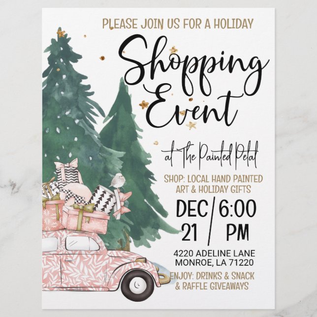 Holiday Shopping Event Flyer (Front)