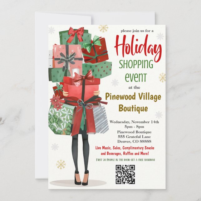 Holiday Shopping Event Invitation (Front)