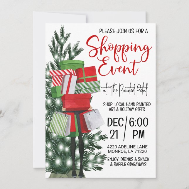 Holiday Shopping Event Invitation (Front)