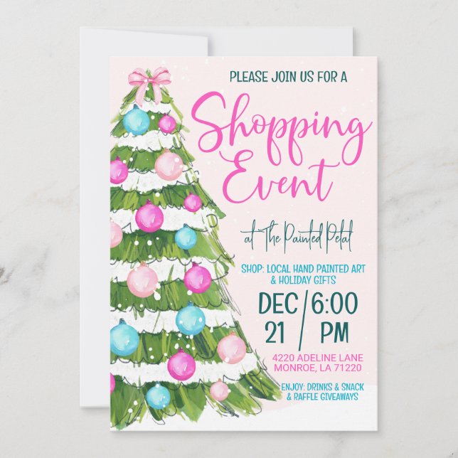 Holiday Shopping Event Invitation (Front)