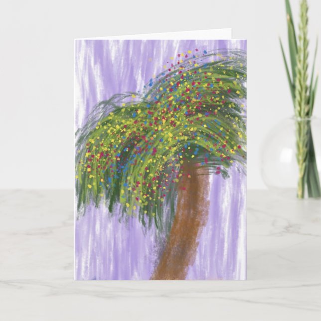 Holiday Shore Tree Art Card (Front)
